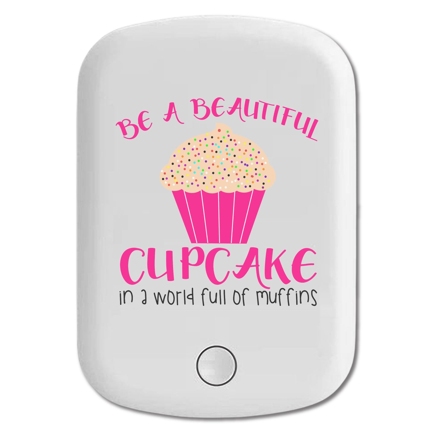 DistinctInk Magnetic Battery Pack, Wireless Portable Charger with USB-C Cable, Compatible with MagSafe iPhone 14 / 13 / 12 Series - Be a Beautiful Cupcake in a World of Muffins