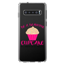 DistinctInk® Clear Shockproof Hybrid Case for Apple iPhone / Samsung Galaxy / Google Pixel - Be a Beautiful Cupcake in a World of Muffins
