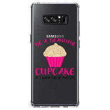 DistinctInk® Clear Shockproof Hybrid Case for Apple iPhone / Samsung Galaxy / Google Pixel - Be a Beautiful Cupcake in a World of Muffins
