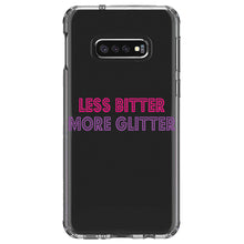DistinctInk® Clear Shockproof Hybrid Case for Apple iPhone / Samsung Galaxy / Google Pixel - Less Bitter More Glitter