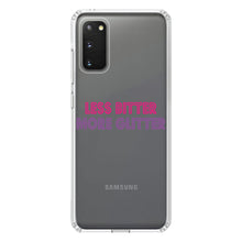 DistinctInk® Clear Shockproof Hybrid Case for Apple iPhone / Samsung Galaxy / Google Pixel - Less Bitter More Glitter