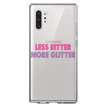 DistinctInk® Clear Shockproof Hybrid Case for Apple iPhone / Samsung Galaxy / Google Pixel - Less Bitter More Glitter