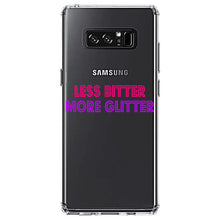 DistinctInk® Clear Shockproof Hybrid Case for Apple iPhone / Samsung Galaxy / Google Pixel - Less Bitter More Glitter