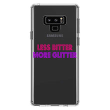 DistinctInk® Clear Shockproof Hybrid Case for Apple iPhone / Samsung Galaxy / Google Pixel - Less Bitter More Glitter