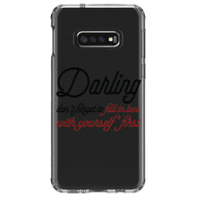 DistinctInk® Clear Shockproof Hybrid Case for Apple iPhone / Samsung Galaxy / Google Pixel - Darling Don't Forget to Fall In Love with Yourself