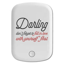 DistinctInk Magnetic Battery Pack, Wireless Portable Charger with USB-C Cable, Compatible with MagSafe iPhone 14 / 13 / 12 Series - Darling Don't Forget to Fall In Love with Yourself