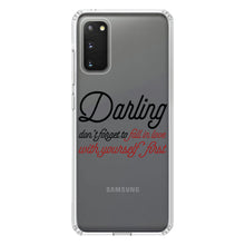 DistinctInk® Clear Shockproof Hybrid Case for Apple iPhone / Samsung Galaxy / Google Pixel - Darling Don't Forget to Fall In Love with Yourself
