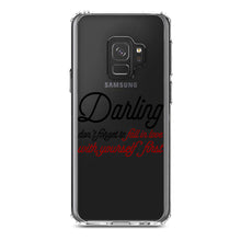 DistinctInk® Clear Shockproof Hybrid Case for Apple iPhone / Samsung Galaxy / Google Pixel - Darling Don't Forget to Fall In Love with Yourself