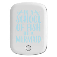 DistinctInk Magnetic Battery Pack, Wireless Portable Charger with USB-C Cable, Compatible with MagSafe iPhone 14 / 13 / 12 Series - In a School of Fish Be a Mermaid