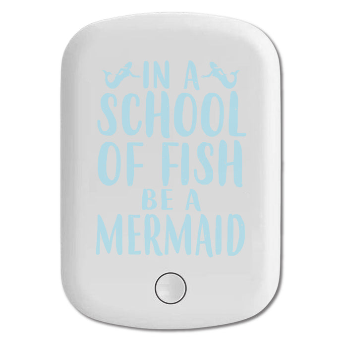 DistinctInk Magnetic Battery Pack, Wireless Portable Charger with USB-C Cable, Compatible with MagSafe iPhone 14 / 13 / 12 Series - In a School of Fish Be a Mermaid