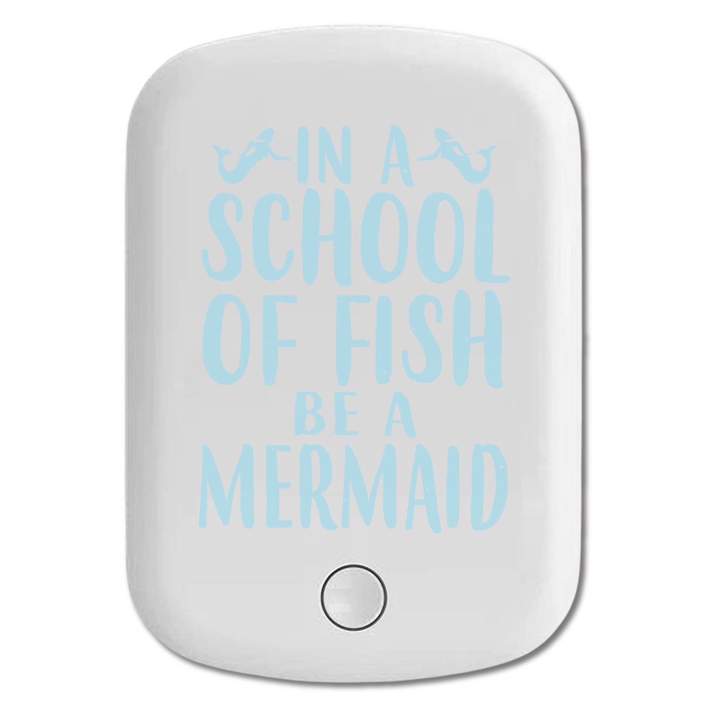 DistinctInk Magnetic Battery Pack, Wireless Portable Charger with USB-C Cable, Compatible with MagSafe iPhone 14 / 13 / 12 Series - In a School of Fish Be a Mermaid