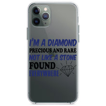 DistinctInk® Clear Shockproof Hybrid Case for Apple iPhone / Samsung Galaxy / Google Pixel - I'm a Diamond Precious Rare Not Everywhere