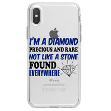 DistinctInk® Clear Shockproof Hybrid Case for Apple iPhone / Samsung Galaxy / Google Pixel - I'm a Diamond Precious Rare Not Everywhere