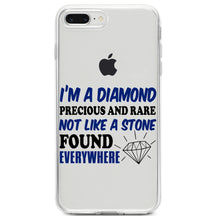 DistinctInk® Clear Shockproof Hybrid Case for Apple iPhone / Samsung Galaxy / Google Pixel - I'm a Diamond Precious Rare Not Everywhere