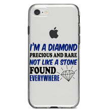 DistinctInk® Clear Shockproof Hybrid Case for Apple iPhone / Samsung Galaxy / Google Pixel - I'm a Diamond Precious Rare Not Everywhere
