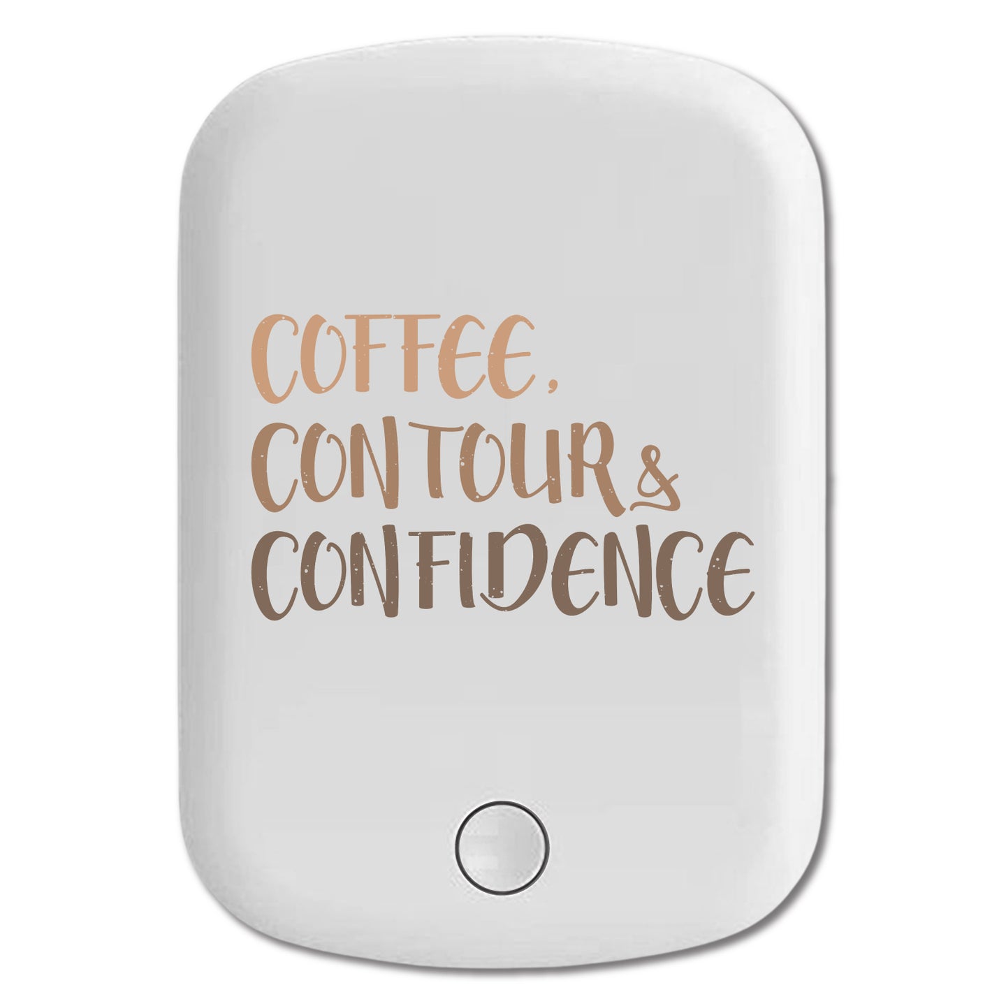 DistinctInk Magnetic Battery Pack, Wireless Portable Charger with USB-C Cable, Compatible with MagSafe iPhone 14 / 13 / 12 Series - Coffee Contour & Confidence