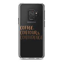 DistinctInk® Clear Shockproof Hybrid Case for Apple iPhone / Samsung Galaxy / Google Pixel - Coffee Contour & Confidence