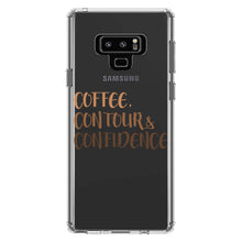 DistinctInk® Clear Shockproof Hybrid Case for Apple iPhone / Samsung Galaxy / Google Pixel - Coffee Contour & Confidence