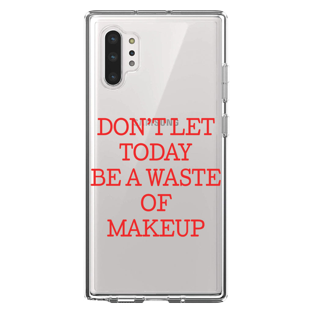 Don't Let Today Be a Waste of Makeup Clear Shockproof iPhone Case, view 10