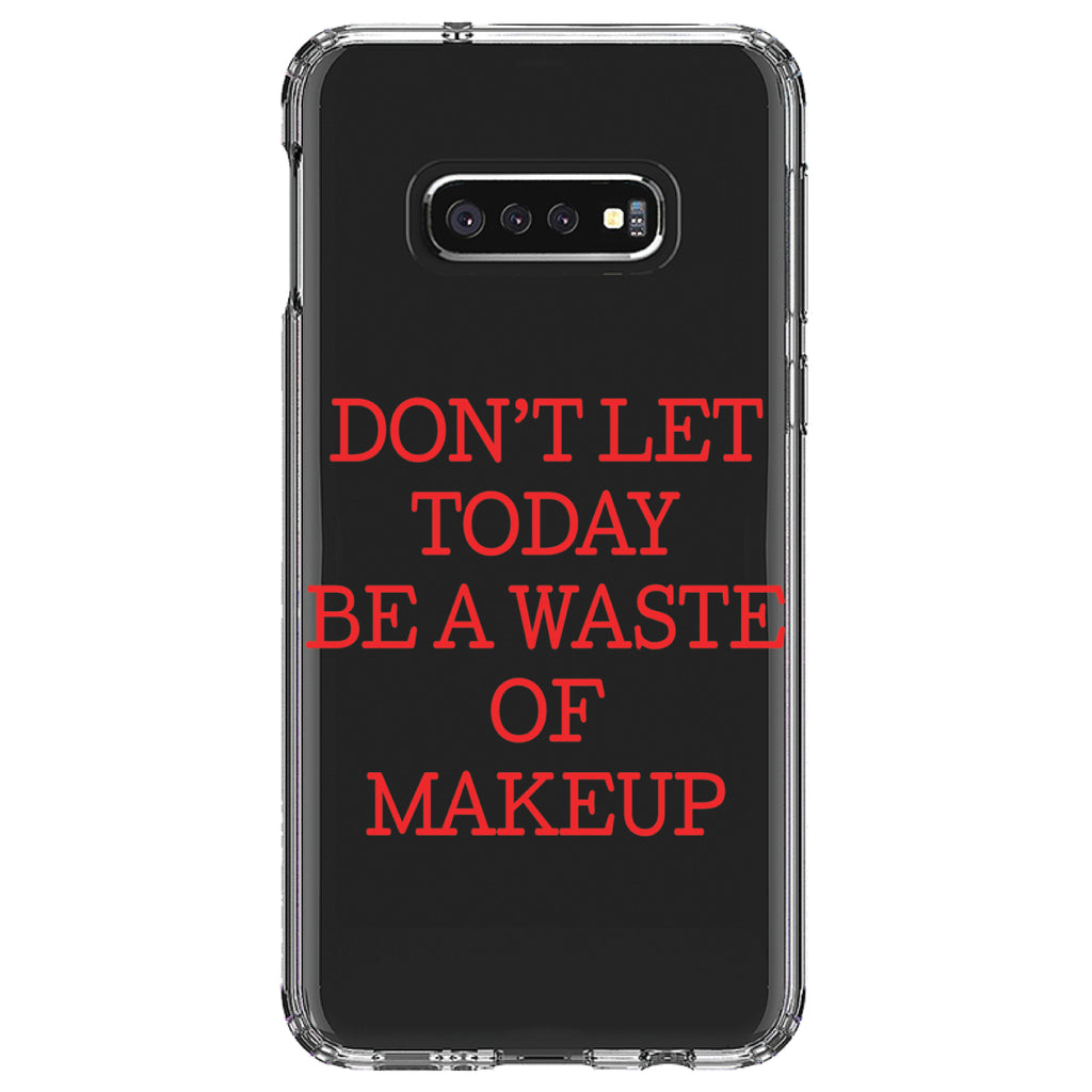 Don't Let Today Be a Waste of Makeup Clear Shockproof iPhone Case, view 18