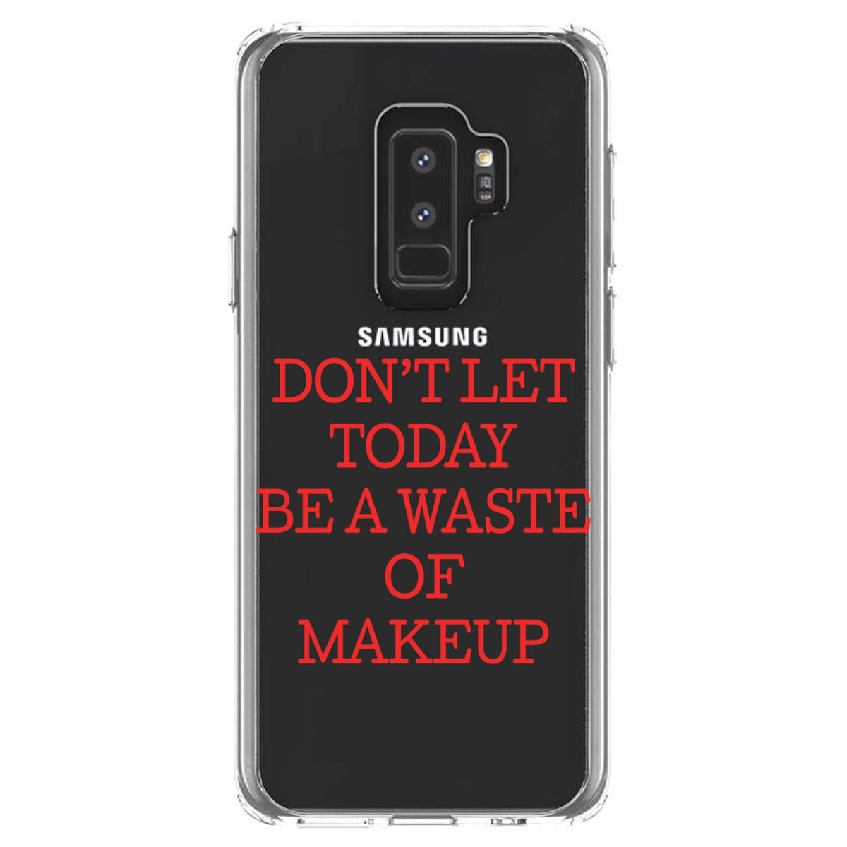 Don't Let Today Be a Waste of Makeup Clear Shockproof iPhone Case, view 20