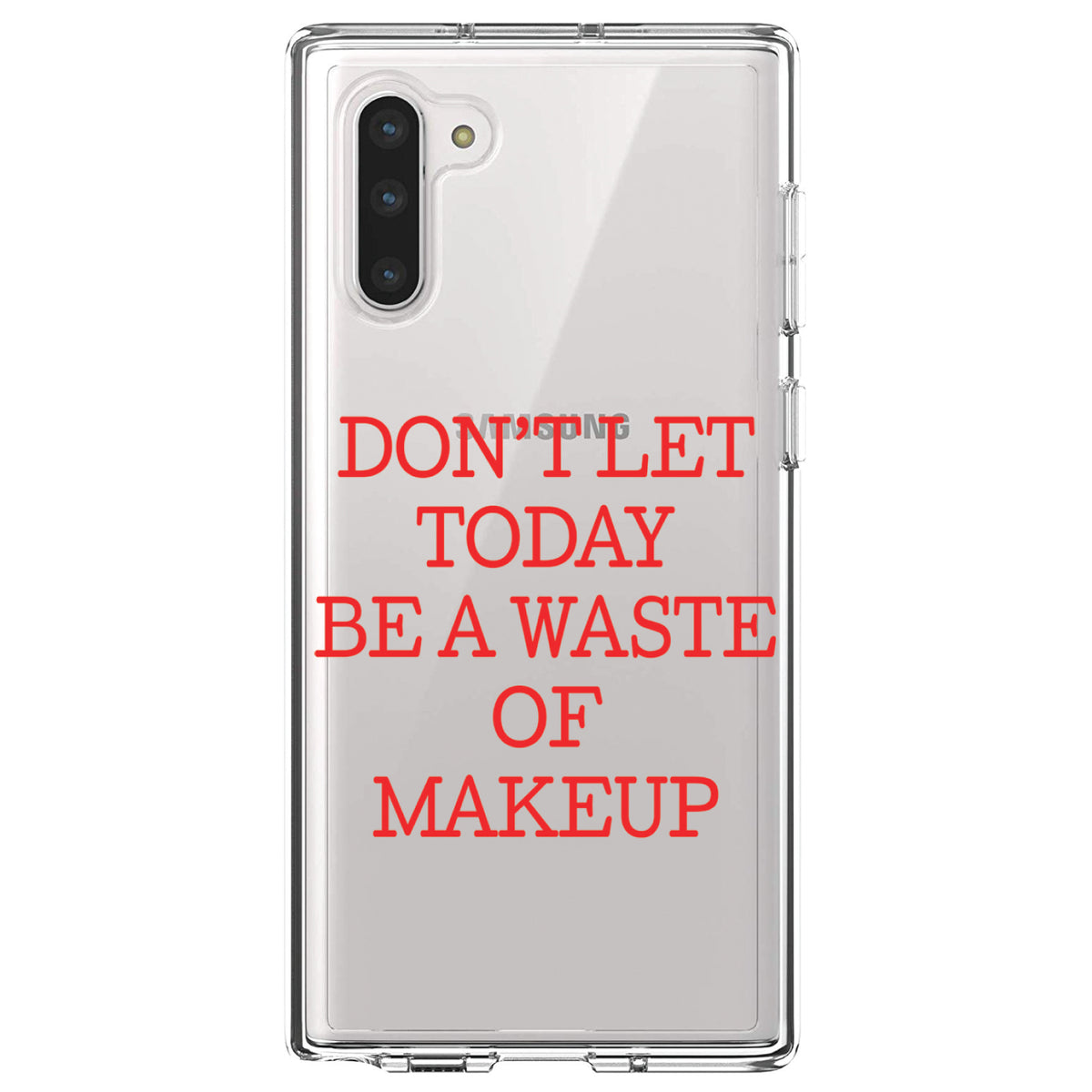 Don't Let Today Be a Waste of Makeup Clear Shockproof iPhone Case, view 9
