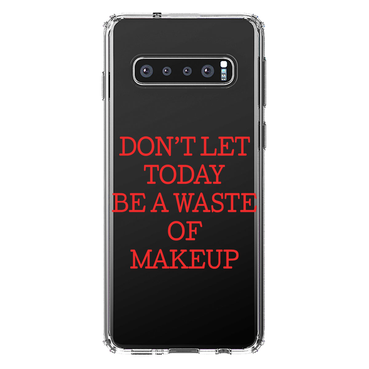 Don't Let Today Be a Waste of Makeup Clear Shockproof iPhone Case, view 17