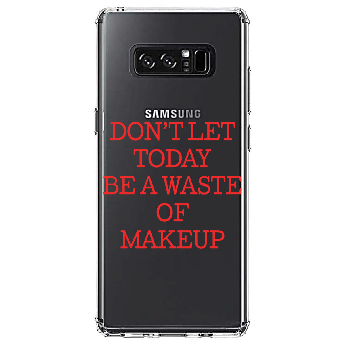 Don't Let Today Be a Waste of Makeup Clear Shockproof iPhone Case, view 12