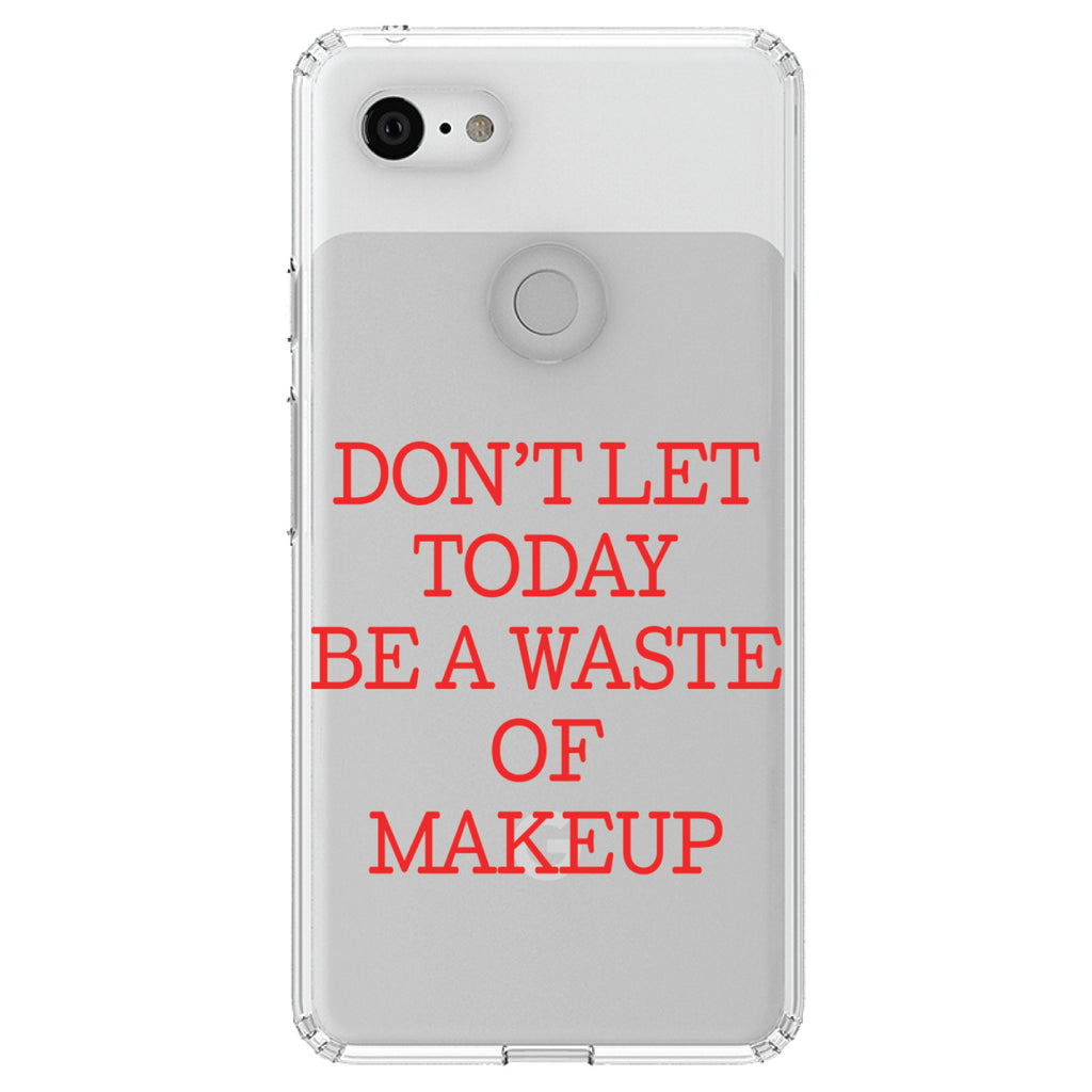 Don't Let Today Be a Waste of Makeup Clear Shockproof iPhone Case, view 22