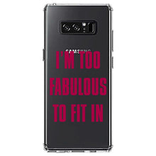 DistinctInk® Clear Shockproof Hybrid Case for Apple iPhone / Samsung Galaxy / Google Pixel - I'm Too Fabulous to Fit In