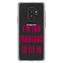 DistinctInk® Clear Shockproof Hybrid Case for Apple iPhone / Samsung Galaxy / Google Pixel - I'm Too Fabulous to Fit In