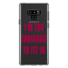 DistinctInk® Clear Shockproof Hybrid Case for Apple iPhone / Samsung Galaxy / Google Pixel - I'm Too Fabulous to Fit In