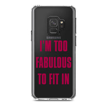 DistinctInk® Clear Shockproof Hybrid Case for Apple iPhone / Samsung Galaxy / Google Pixel - I'm Too Fabulous to Fit In