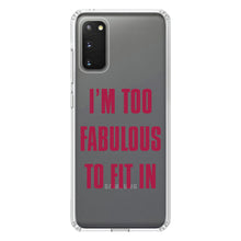 DistinctInk® Clear Shockproof Hybrid Case for Apple iPhone / Samsung Galaxy / Google Pixel - I'm Too Fabulous to Fit In