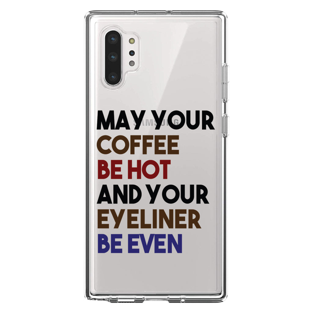 May Your Coffee Be Hot Eyeliner Be Even Clear Shockproof iPhone Case, view 10