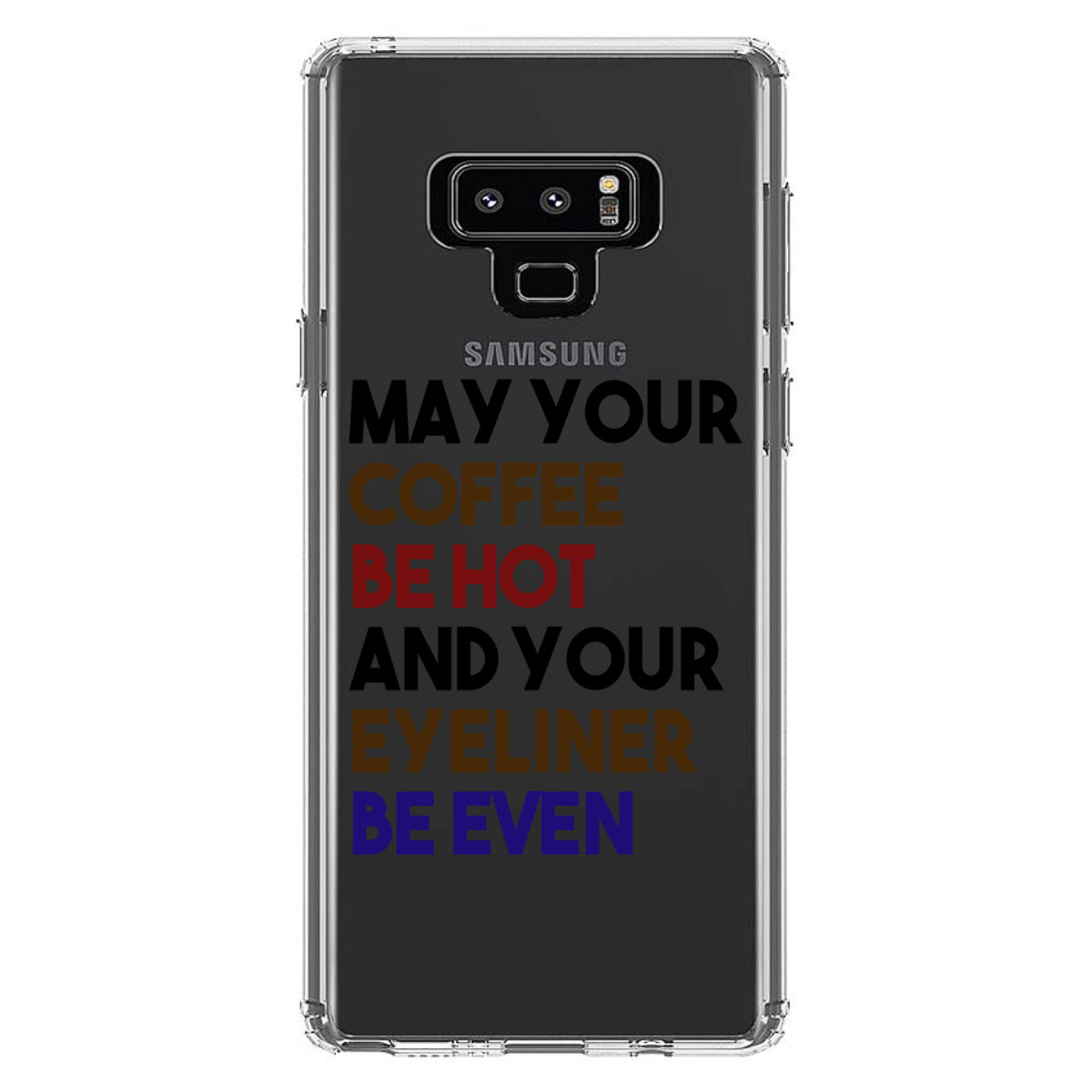 May Your Coffee Be Hot Eyeliner Be Even Clear Shockproof iPhone Case, view 11