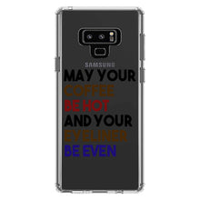 DistinctInk® Clear Shockproof Hybrid Case for Apple iPhone / Samsung Galaxy / Google Pixel - May Your Coffee Be Hot Eyeliner Be Even