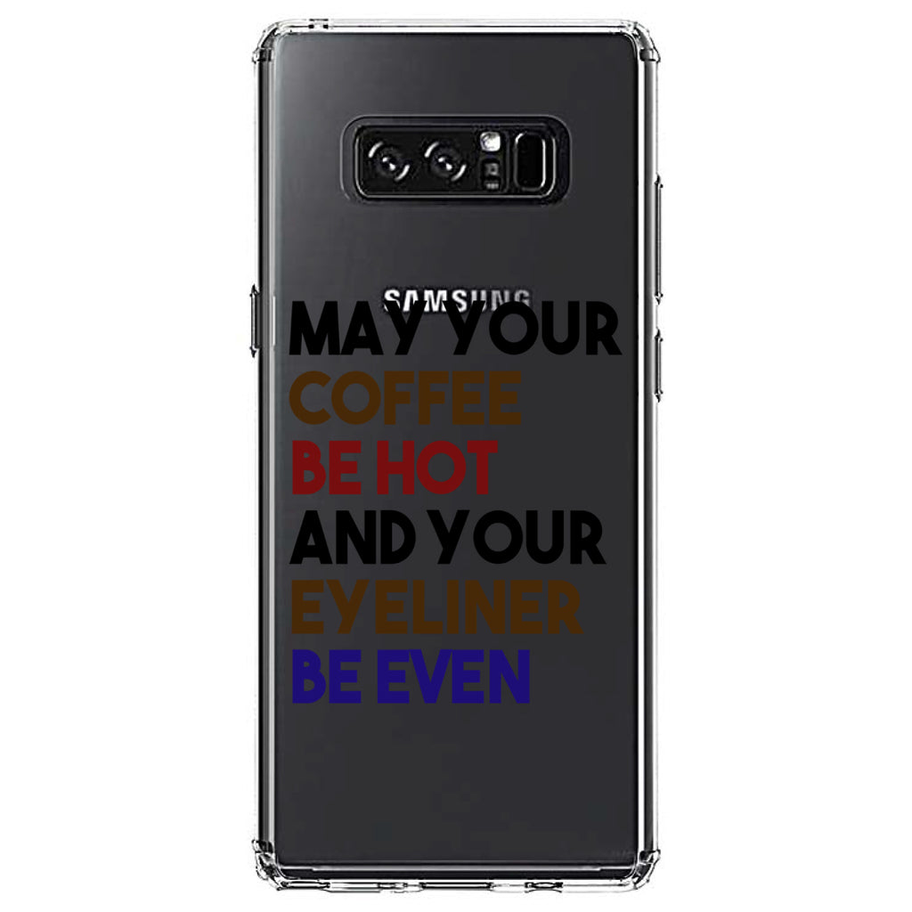 May Your Coffee Be Hot Eyeliner Be Even Clear Shockproof iPhone Case, view 12