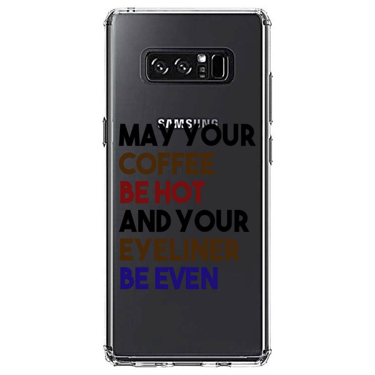 May Your Coffee Be Hot Eyeliner Be Even Clear Shockproof iPhone Case, view 12