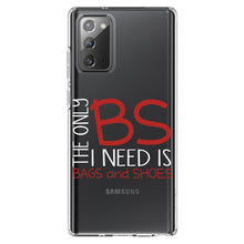DistinctInk® Clear Shockproof Hybrid Case for Apple iPhone / Samsung Galaxy / Google Pixel - The Only BS I Need is Bags and Shoes