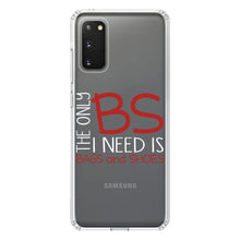 DistinctInk® Clear Shockproof Hybrid Case for Apple iPhone / Samsung Galaxy / Google Pixel - The Only BS I Need is Bags and Shoes