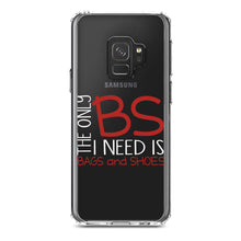 DistinctInk® Clear Shockproof Hybrid Case for Apple iPhone / Samsung Galaxy / Google Pixel - The Only BS I Need is Bags and Shoes