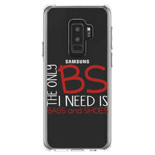 DistinctInk® Clear Shockproof Hybrid Case for Apple iPhone / Samsung Galaxy / Google Pixel - The Only BS I Need is Bags and Shoes