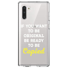 DistinctInk® Clear Shockproof Hybrid Case for Apple iPhone / Samsung Galaxy / Google Pixel - IF You Want to be Original Be Ready to be Copied