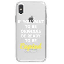 DistinctInk® Clear Shockproof Hybrid Case for Apple iPhone / Samsung Galaxy / Google Pixel - IF You Want to be Original Be Ready to be Copied