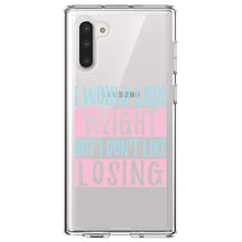 DistinctInk® Clear Shockproof Hybrid Case for Apple iPhone / Samsung Galaxy / Google Pixel - I Would Lose Wight But I Don't Like Losing