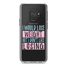 DistinctInk® Clear Shockproof Hybrid Case for Apple iPhone / Samsung Galaxy / Google Pixel - I Would Lose Wight But I Don't Like Losing