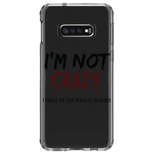 DistinctInk® Clear Shockproof Hybrid Case for Apple iPhone / Samsung Galaxy / Google Pixel - I'm Not crazy I Prefer the Term Mentally Hilarious