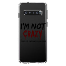 DistinctInk® Clear Shockproof Hybrid Case for Apple iPhone / Samsung Galaxy / Google Pixel - I'm Not crazy I Prefer the Term Mentally Hilarious