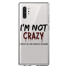 DistinctInk® Clear Shockproof Hybrid Case for Apple iPhone / Samsung Galaxy / Google Pixel - I'm Not crazy I Prefer the Term Mentally Hilarious